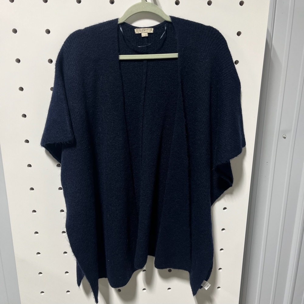 LOFT Navy Open Front Cardigan Size XS/S